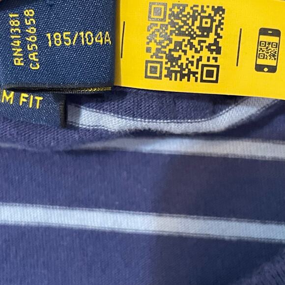 Polo Ralph Lauren Men’s Striped T-Shirt Cotton Crew Custom Slim Fit sz XL Blue - Picture 8 of 11